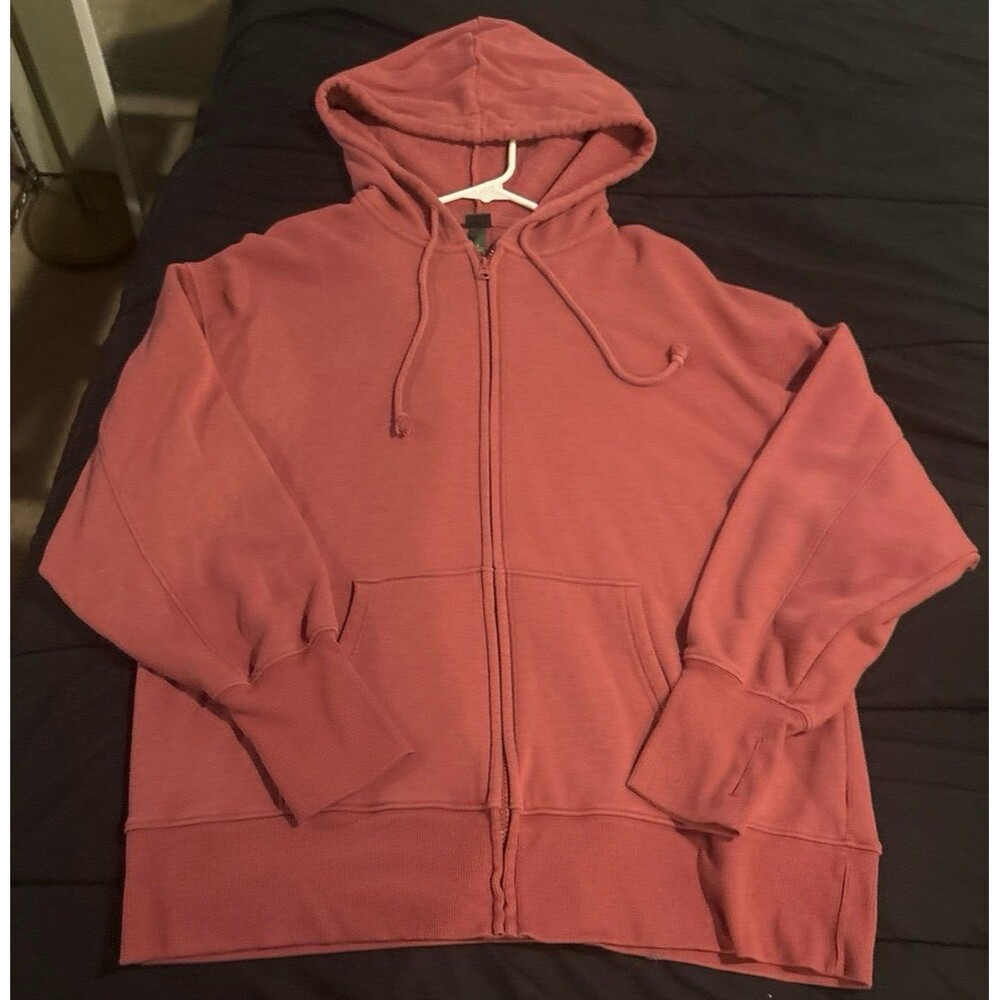 Target Women's Pink and Burgundy Hoodie